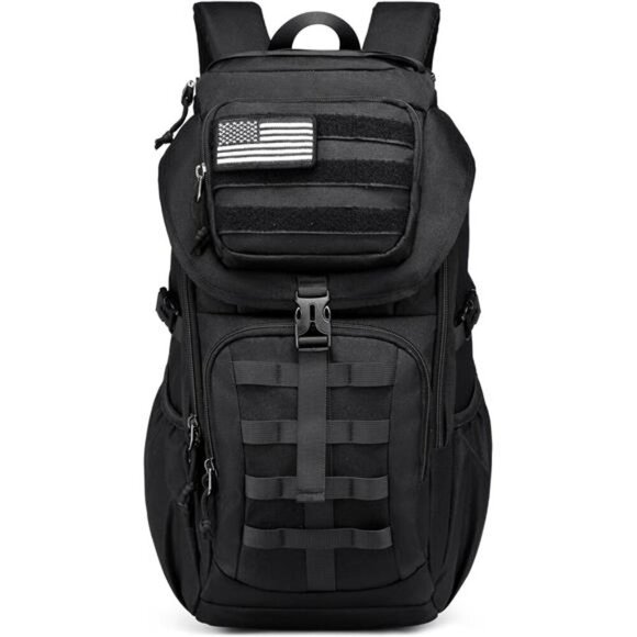 Tactical Backpack Molle Military Waterproof Hiking Camping Gear Black - Picture 4 of 7